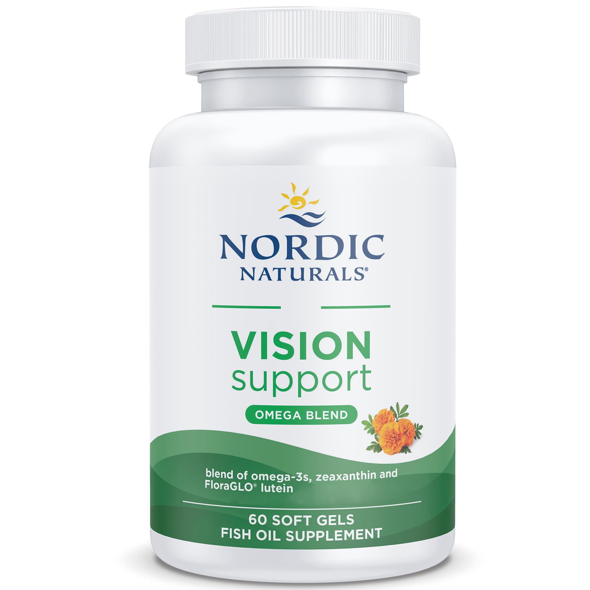 Nordic Naturals, Omega Vision, 1460 mg di Omega-3, con Luteina e Zeaxantina, Altamente Dosato, Gusto Limone, 60 Capsule molli, Testato in Laboratorio, Senza Soia, Senza Glutine, Non OGM