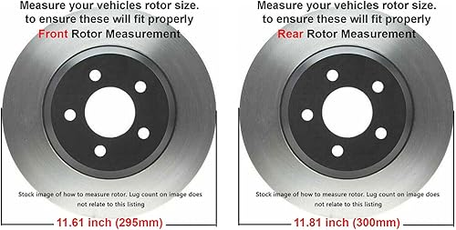 Miniatura 3 de Detroit Axle - Kit de freno para Mercedez-Benz C230 2008-2009, 2010-2011 C250, 2008-2012 C300, rotores de freno de disco delantero y trasero