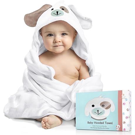 Premium Organic Bamboo Hooded Baby Towel