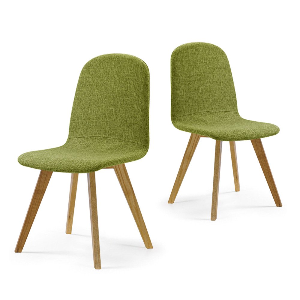 Lot de 2 chaises Design Suunto Vert avec dossier ergonomique DRAWER
