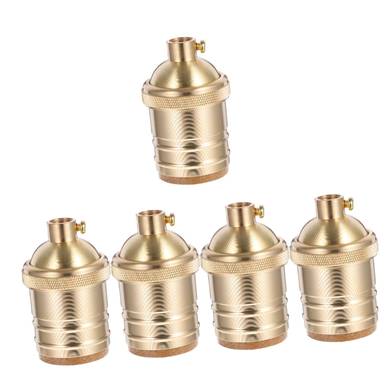 5 Pièces Douille rétro en cuivre changer rochet sortie dirigé fil lampe suspendue lampe suspension Support de lampe vintage lampe retro douille d'ampoule support de douille Golden