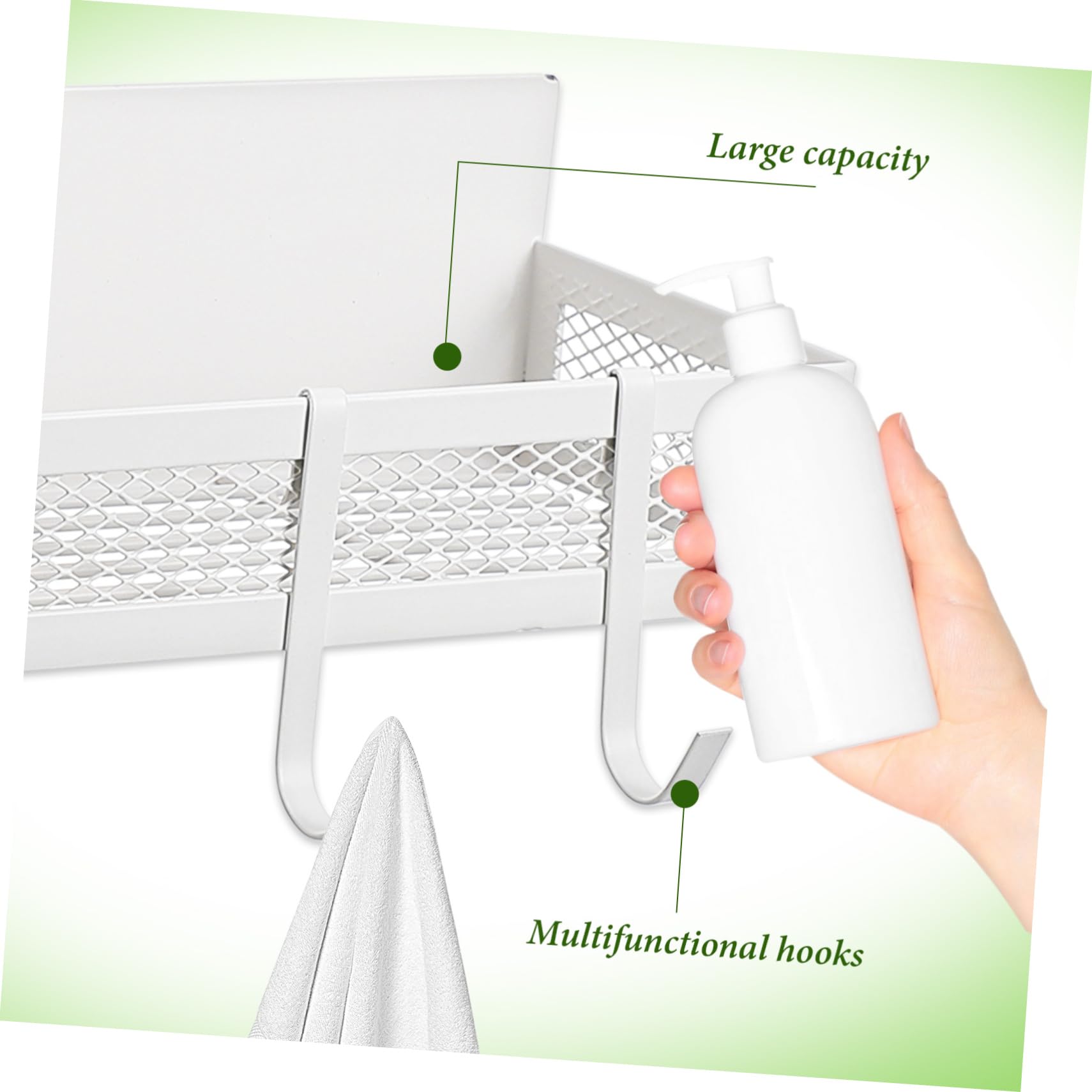 Cabilock Mensola Magnetica Versatile Per Cucina E Bagno 2 Pezzi Porta Spezie Per Frigorifero Con Ganci Portaoggetti