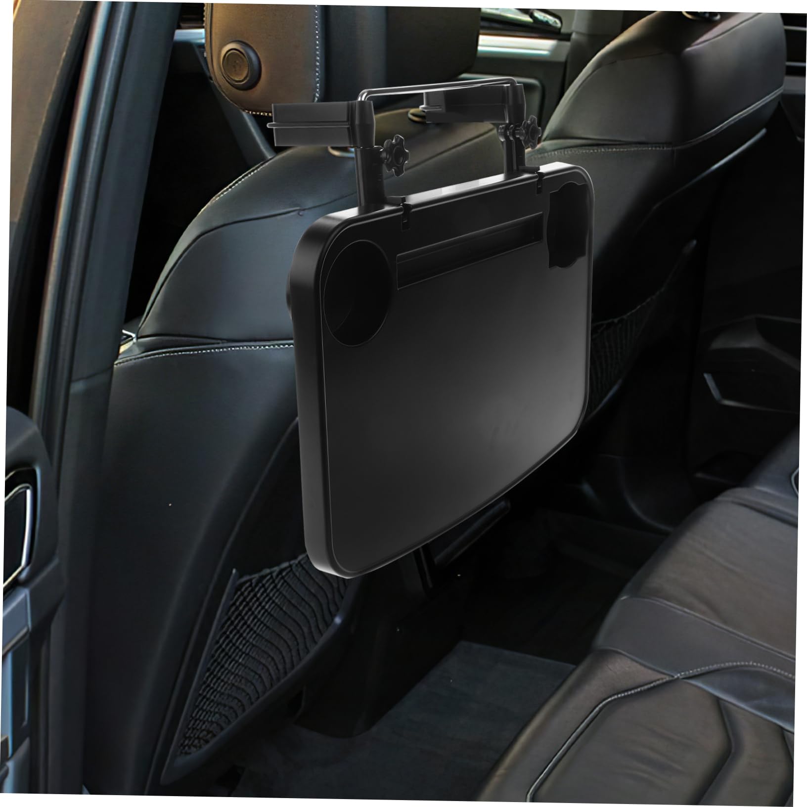 Cabilock Bandeja Portavasos para Coche Plegable de Mesa Pequeña para Coche Organizador para Asiento Trasero Portavasos Soporte Tazas