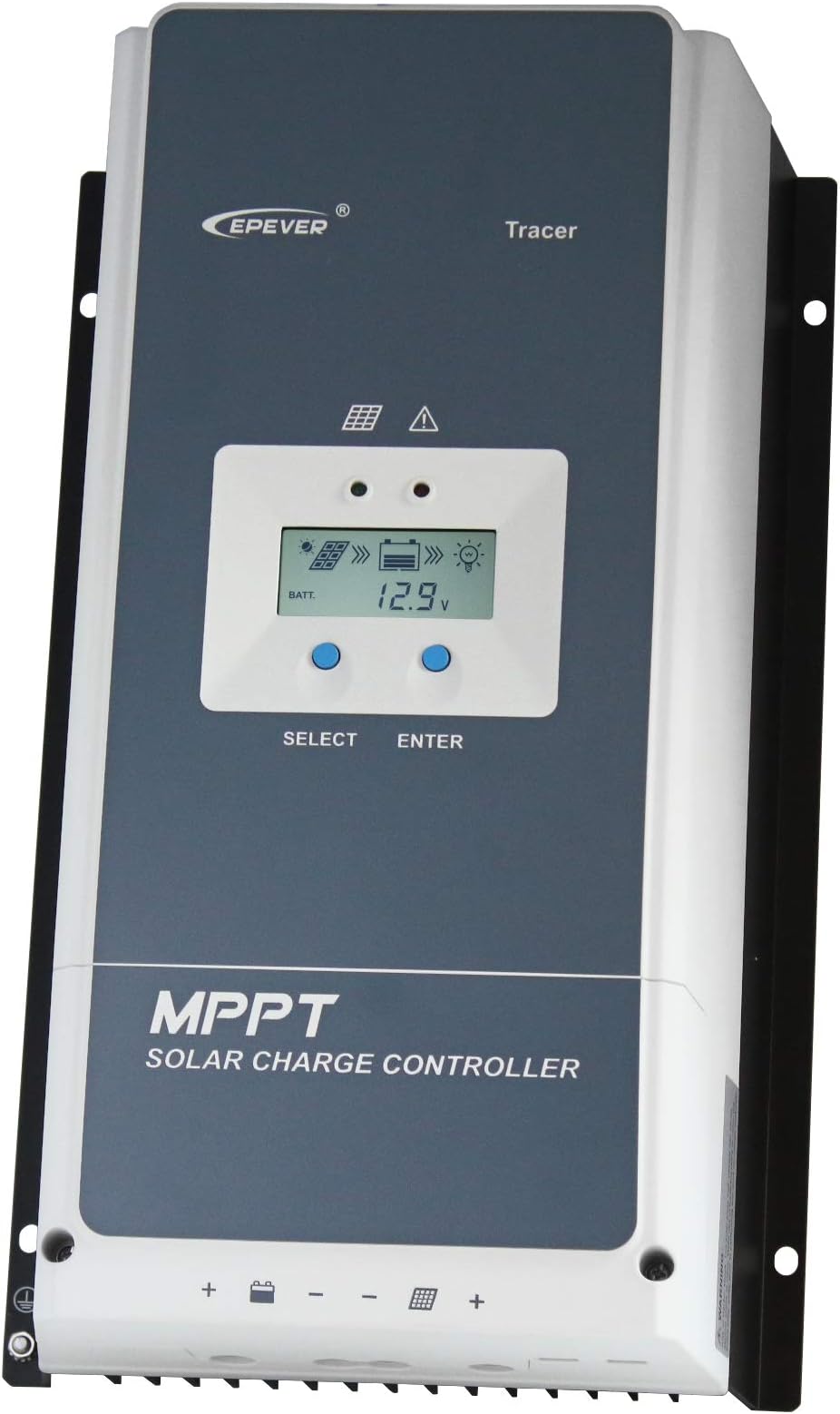 High efficiency 100A MPPT solar charge controller for solar panels up to 1250W (12V) / 2500W (24V) / 3750W (36V) / 5000W (48V) up to 200V