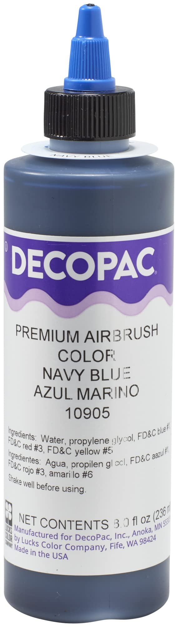 DECOPAC Food Coloring, 8 FL Oz Airbrush Food Color, Edible Airbrush For