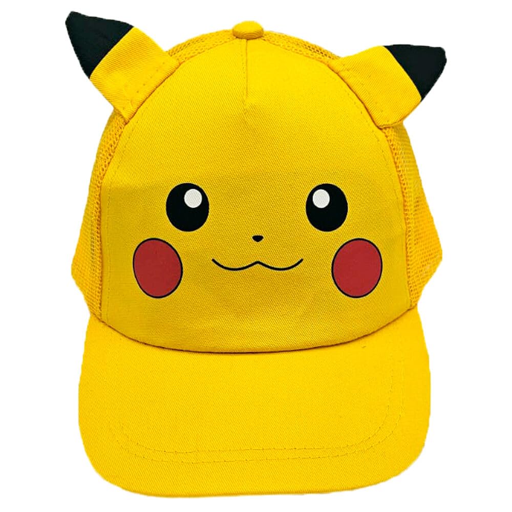 Sahinler Pokemon Pikachu 3D Casquette Enfant NW1240 Talla 54/56, Amarillo, Talla única