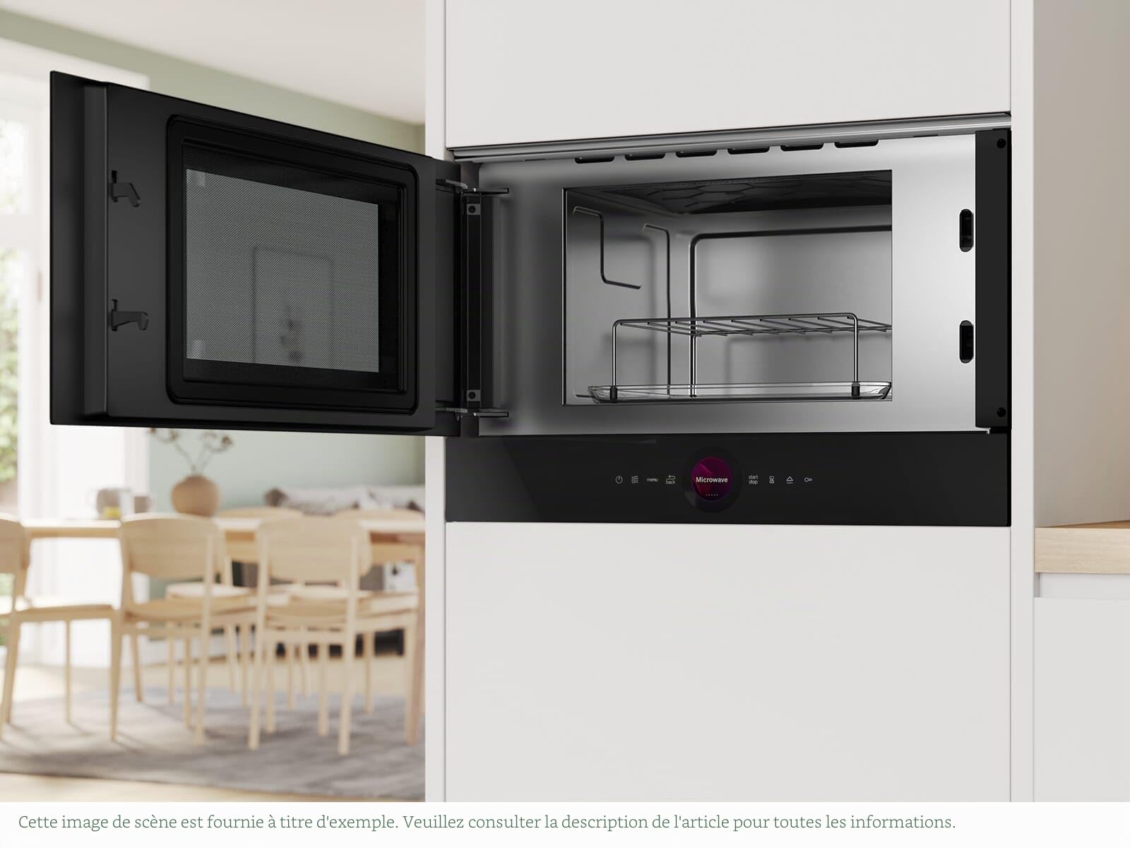 Bosch BEL7321B1 Serie 8 Einbau-Mikrowelle, 900 W, 21l, Großflächengrill, AutoPilot 10, schwarz