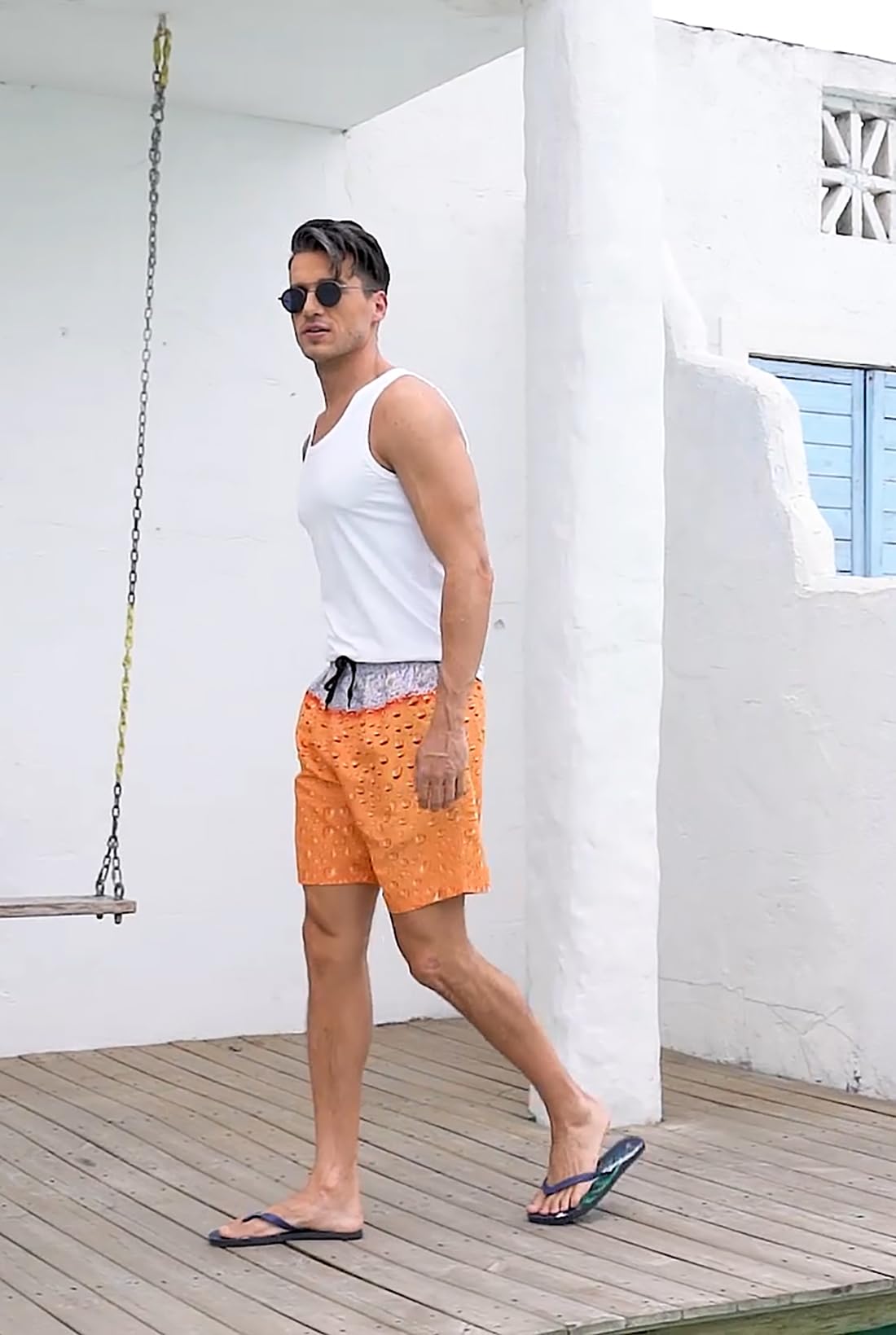 Loveternal Uomo Costume da Bagno Quick Dry Pantaloncini da Spiaggia Stampato Swim Trunks