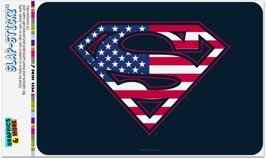 GRAPHICS & MORE Superman USA American Flag Shield Logo Home Business Office Sign