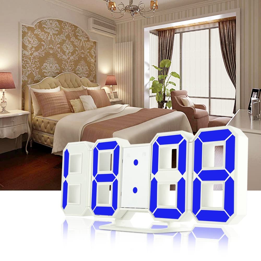 despertador, Reloj de mesa LED 3D, reloj pared moderno, relojes digitales