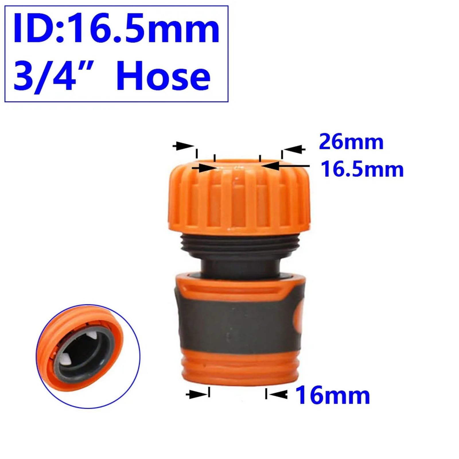 Conector rápido for manguera de jardín 1/4", 3/8", 1/2", 3/4" y 1 pulgada, for grifo agua, acoplador for pistola, accesorio for tubería riego(Army green-1)