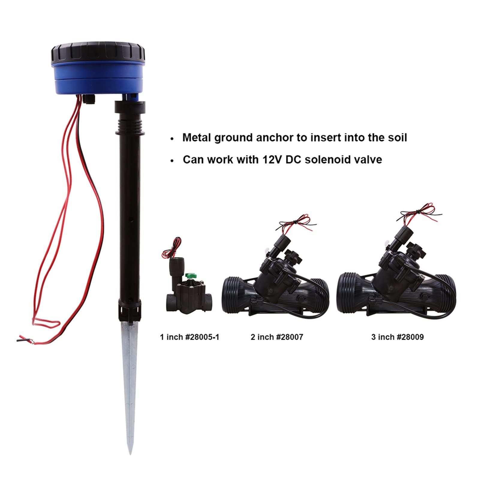 Temporizador de riego por aspersión inteligente 1 estación Jardín Riego automático Controlador de entrada de 3 V CC Temporizador de agua Sistema de riego utilizado con válvula solenoide de 9-12 V CC