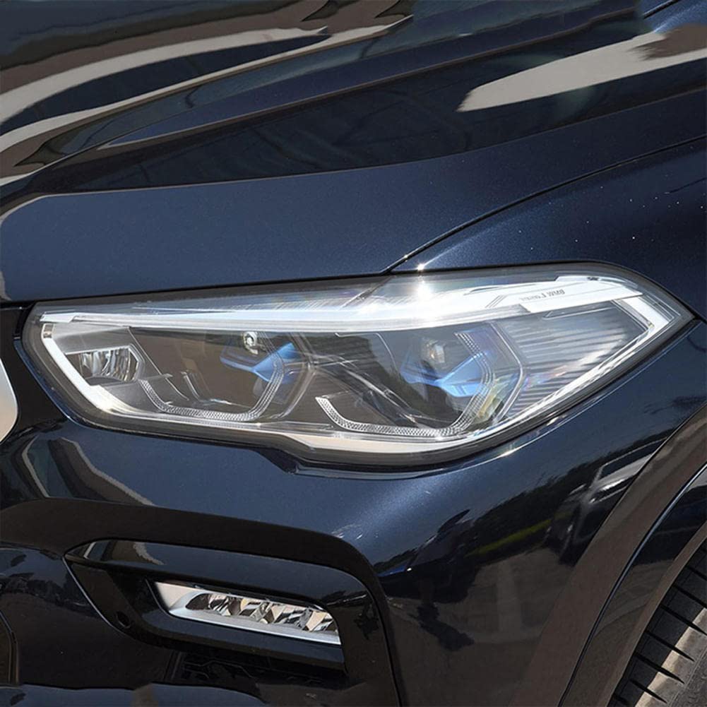 2 Pezzi Auto Faro Tinta Nero Pellicola Protettiva Vinile Protezione Adesivo TPU Trasparente, per BMW X6 G06 2020 - Accessori