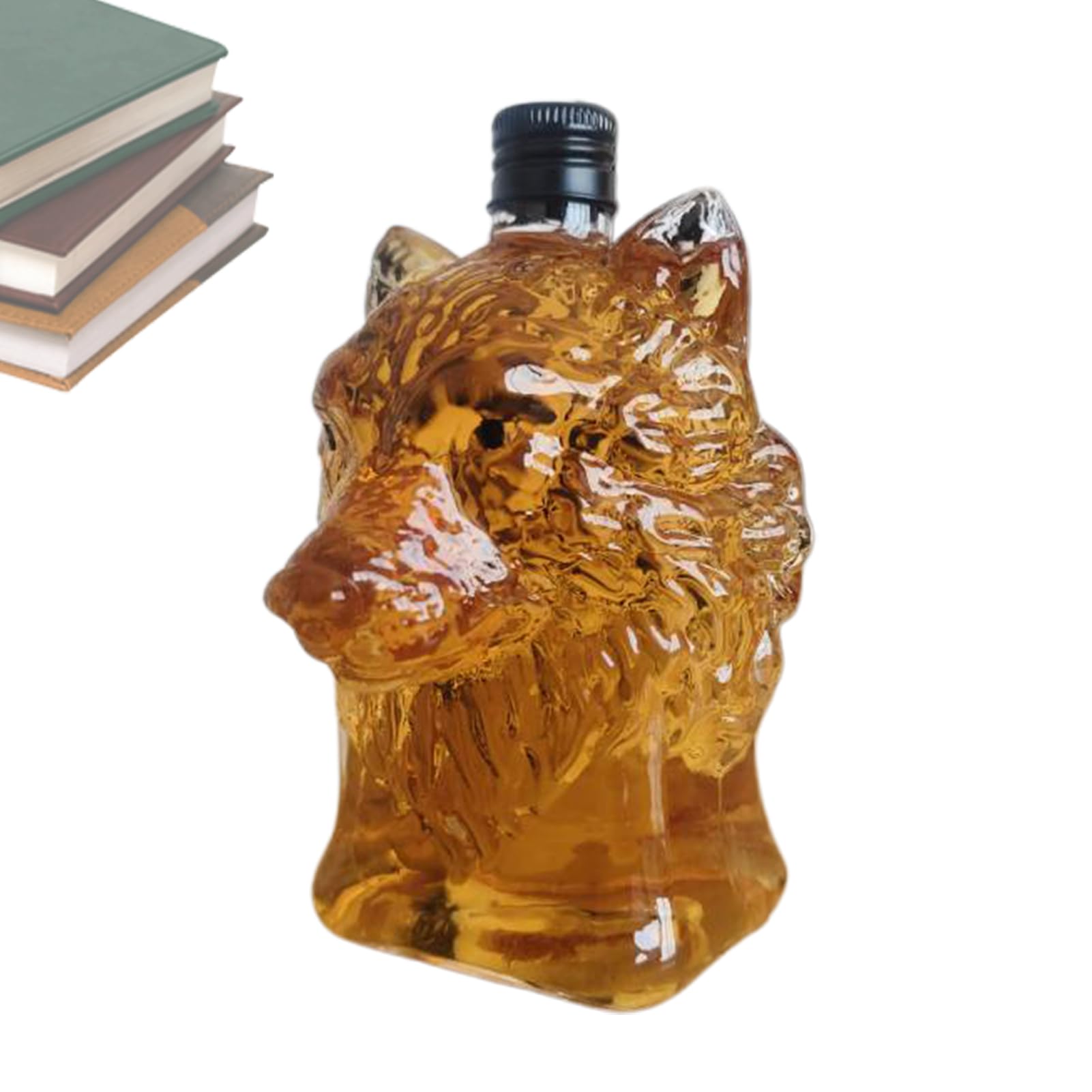 Acheter Carafe à Whisky 300 Ml En Verre Borosilicate En Forme De Tête De Loup, étanche, Idéale Pour Le Vin