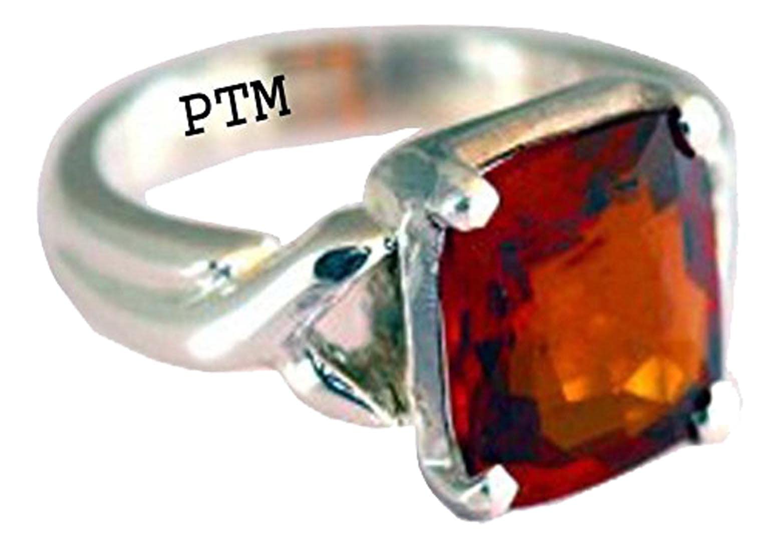 925 Sterling Silver Gomed (Hessonite) 3.25 Ratti or 3 cts to 10.25 Ratti or 9.35 cts Natural Gemstone Bis Hallmark Ring for Men & Women