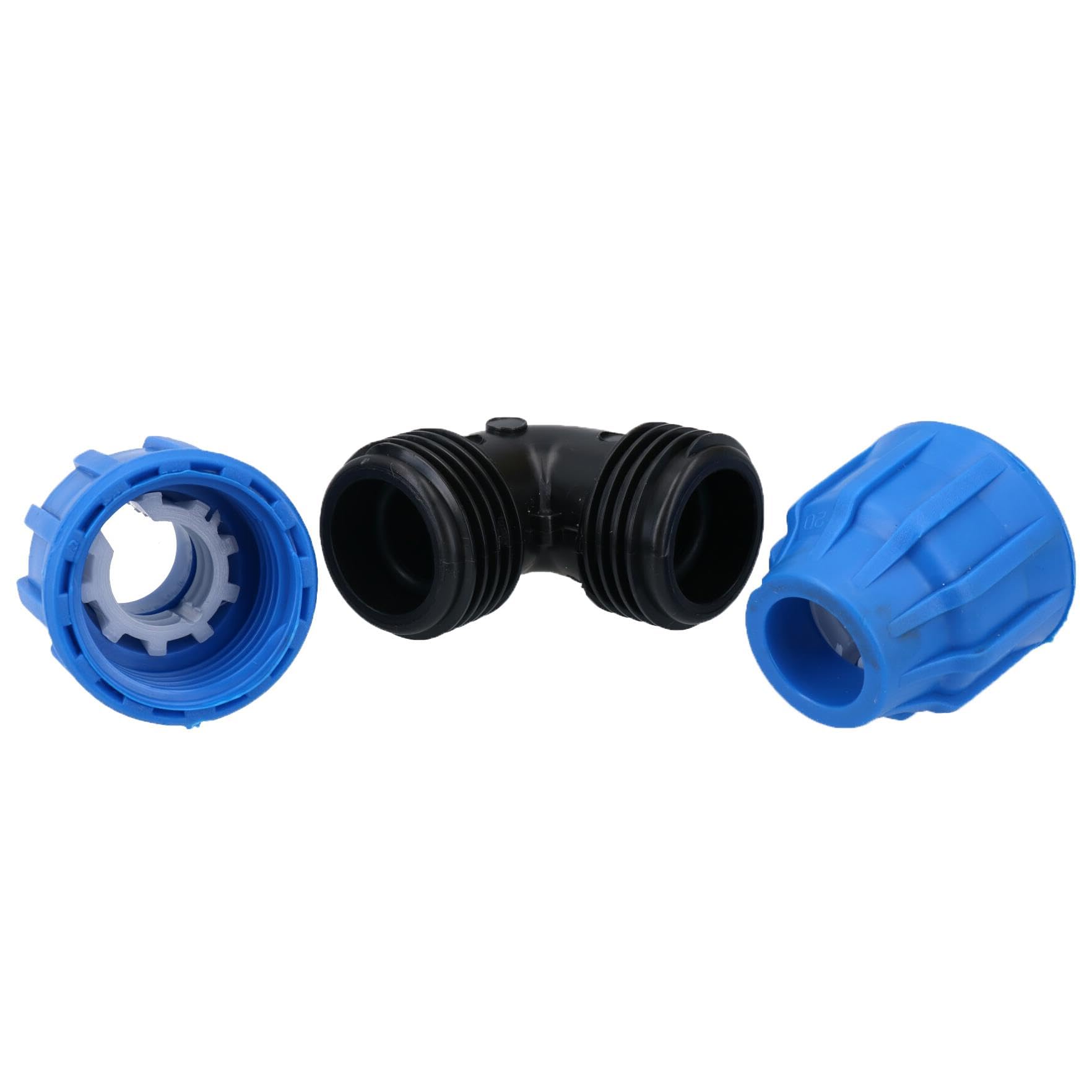 20 x 20 mm MDPE codo 90 grados compresión acoplamiento conector 10PK