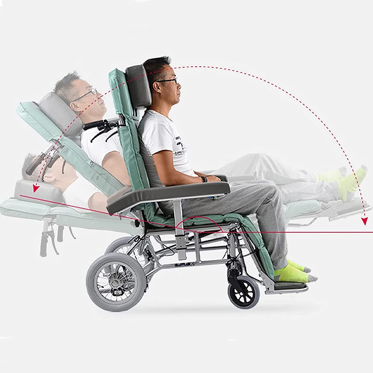 Wózek inwalidzki rozkładany wózek inwalidzki wielofunkcyjny wózek inwalidzki składany wózek inwalidzki ręczny pchany wózek inwalidzki dla osób starszych i niepełnosprawnych plaża wózek inwalidzki