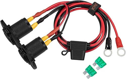 Enchufe de encendedor de cigarrillos hembra serie DIY, toma de corriente de carga USB doble, fusible de 30 A, 12 V, automóvil, camión, barco, casa