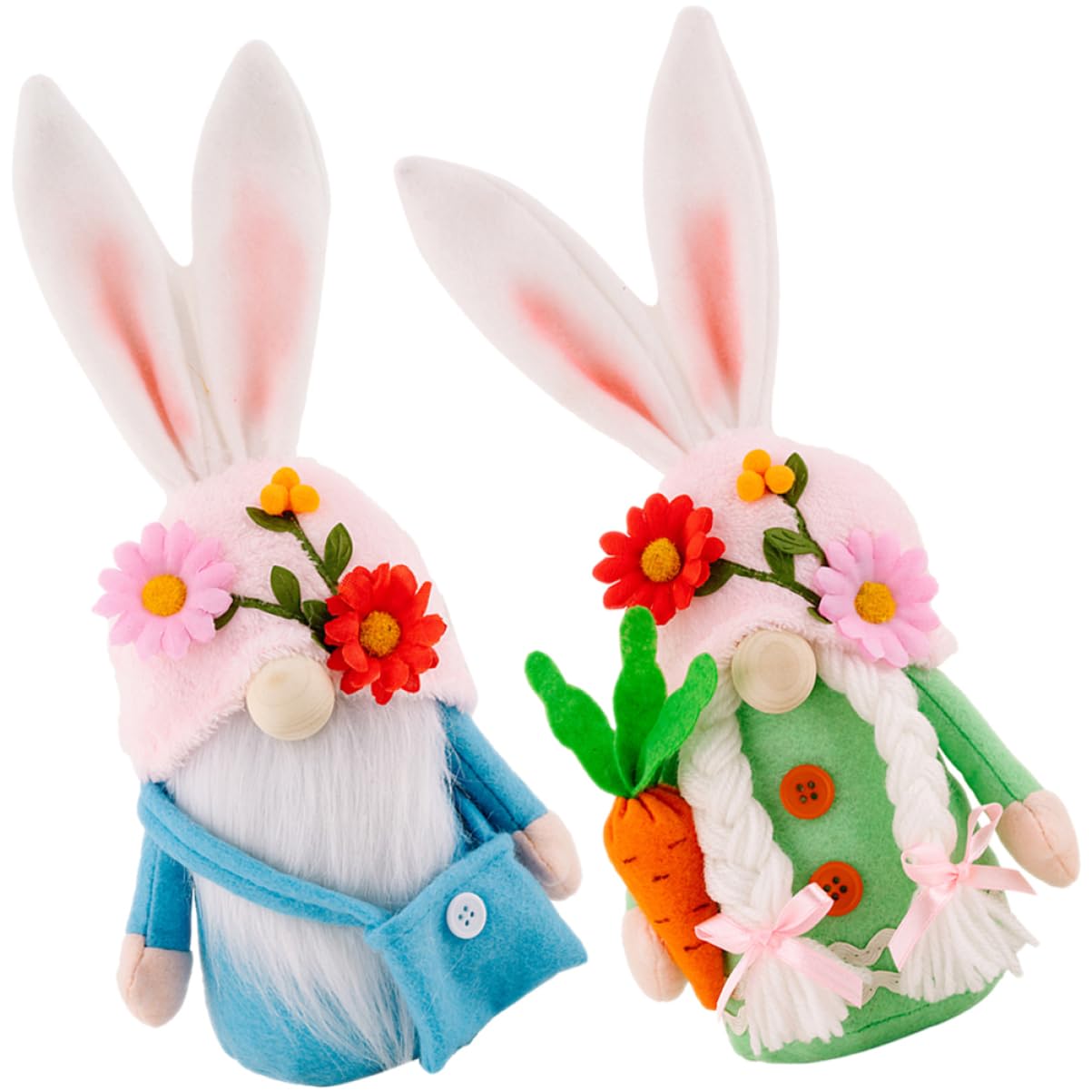 Cabilock Set Di Gnomi Coniglietto Pasquale 2 Pezzi Decorazioni A Forma Di Coniglietto Per La Festa Di Pasqua Bambole Con Barbe Realistiche