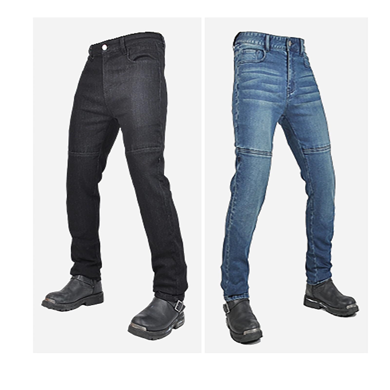 Jeans Da Motociclista Foderati In Aramide Con Protezioni for Ginocchia E Fianchi for Uomo E Donna, Abbigliamento Da Motocross E Cross