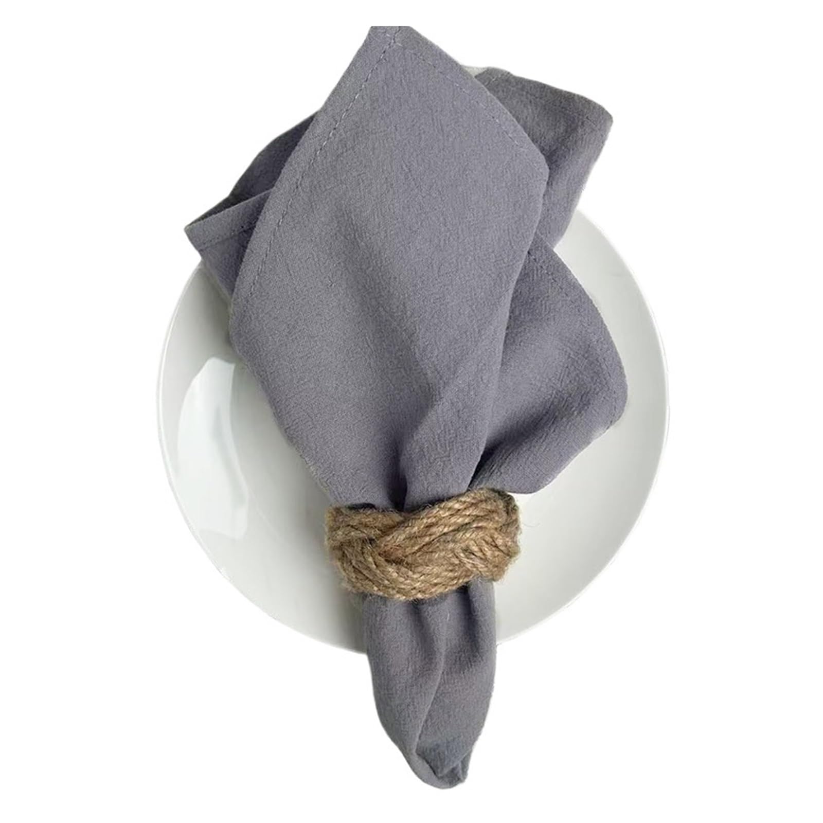 Weqyfdc Grey Linen Napkins 64Pcs Napkin Cloths Dark Green 30X45cm Cotton Fabric Serviette Kitchen Tea Table Towels For Farmhouse Wedding Decoration(Grey)