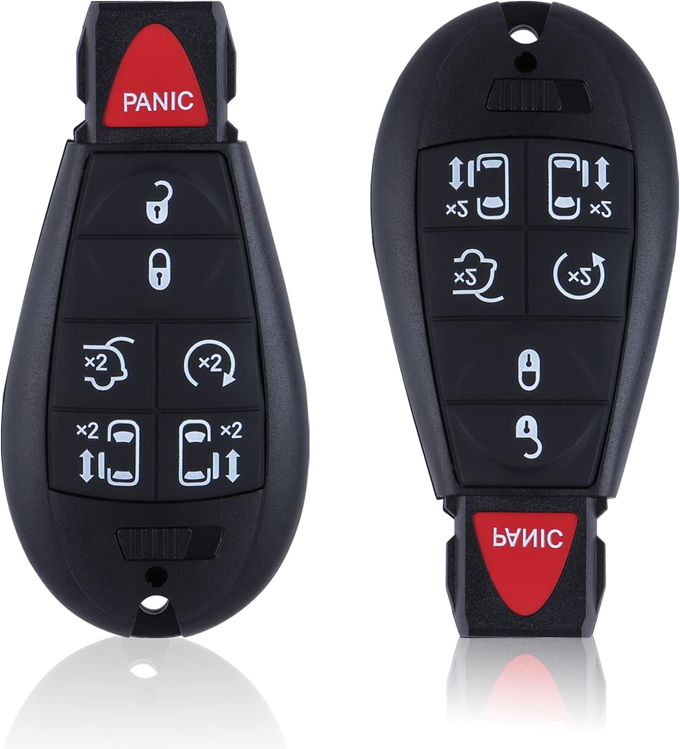 7 Button Keyless Remote Key Fob Replacement Fits Chrysler Town and Country 2008-2015 / Dodge Grand Caravan 2008-2014 (M3N5WY783X,ID46) 2 Pack