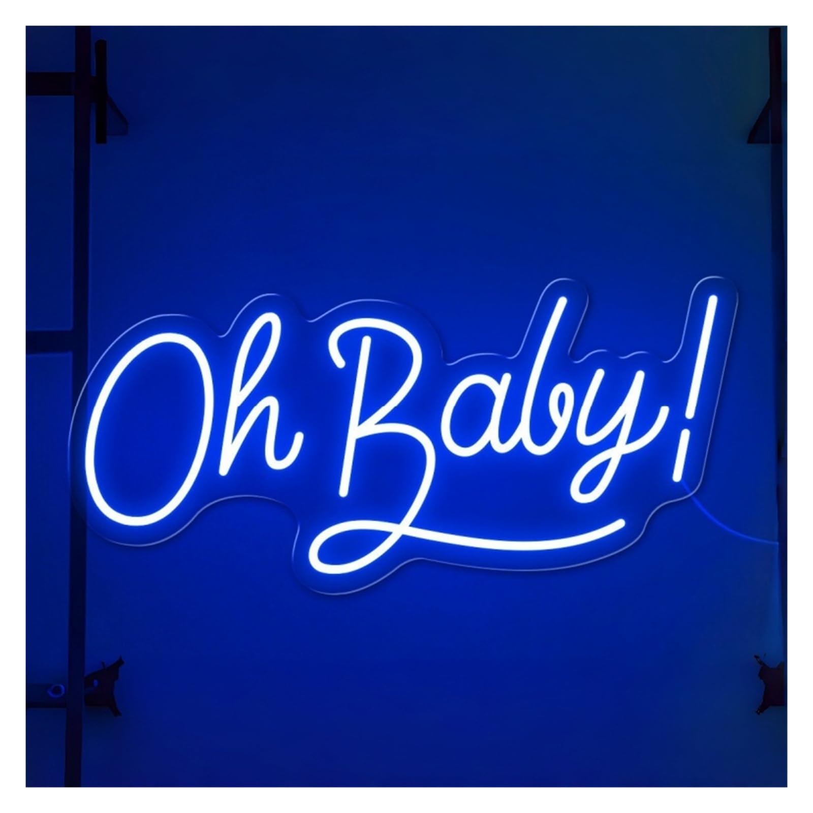 RONGCH Hanging Art Signs Oh Baby Neon Sign Shower Decor Party Gameroom Bedroom Bar Livingroom Birthday Wall Decoration 45cm