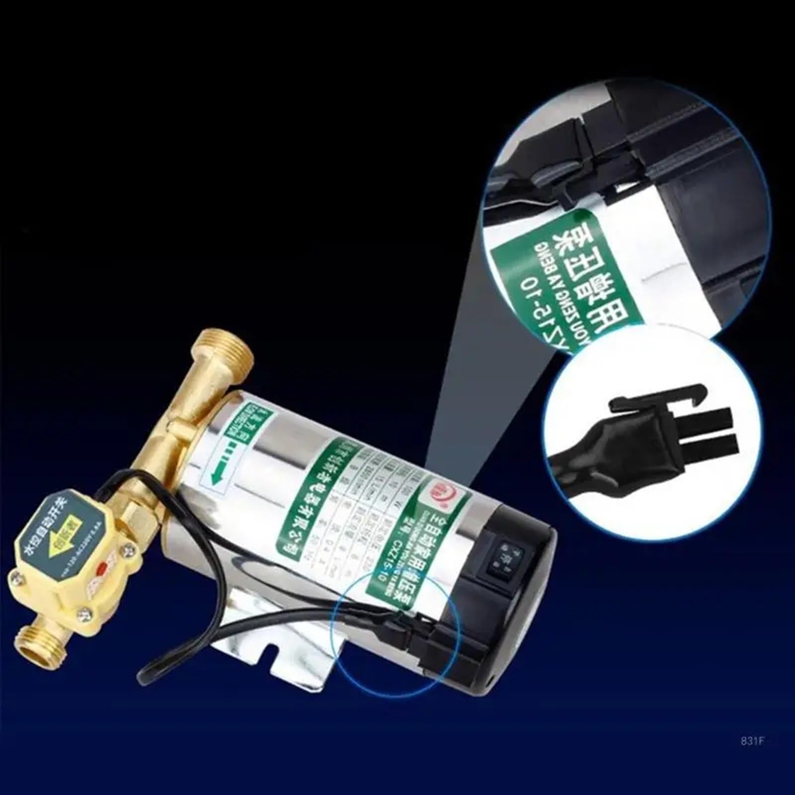 Flussostato dell'Acqua Interruttore di Controllo del Flusso dell'Acqua Sensore di Flusso Regolabile della Pompa dell'Acqua G1/2 a G1/2/G3/4 a G1/2 Connettore filettato(25mm to 20mm 120W)