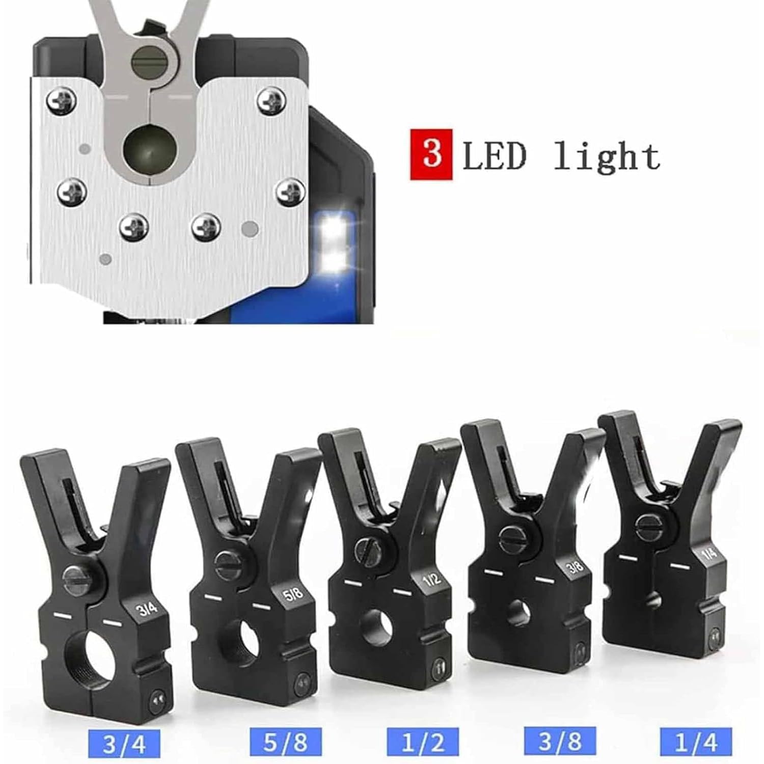 Herramienta De Abocardado Eléctrica Inalámbrica, Herramienta De Abocardado Excéntrico, Con 5 Pinzas, Iluminación LED, Ajustable a 30 Grados, Fácil Expansión De Tubería, Para Tubos De Cobre Blando