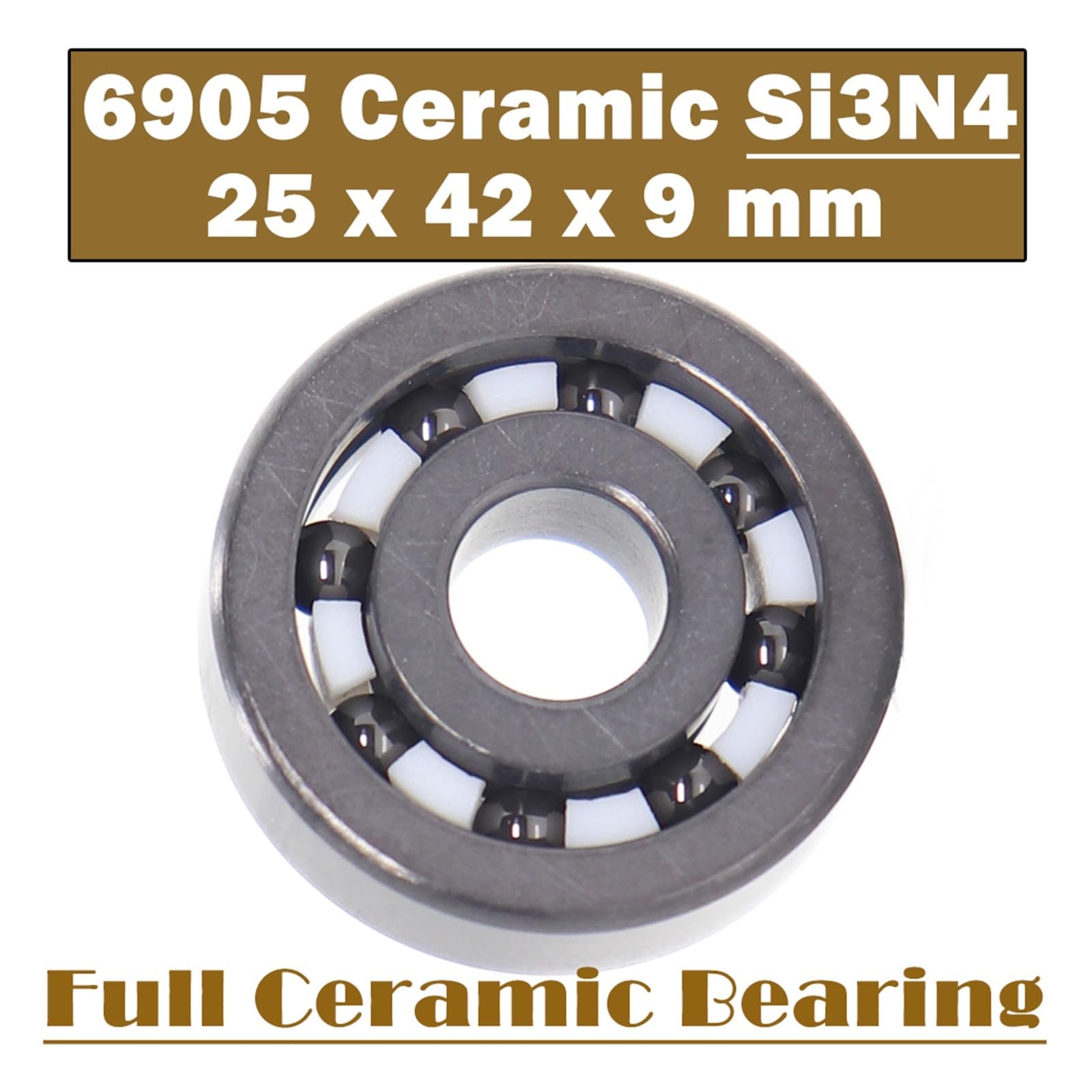 TRUSTTWO Rodamiento de cerámica Completo 6905 (1 PC) 25 * 42 * 9 mm Si3N4 Material 6905CE Todos los rodamientos de Bolas de cerámica de nitruro de silicio 6905 The New