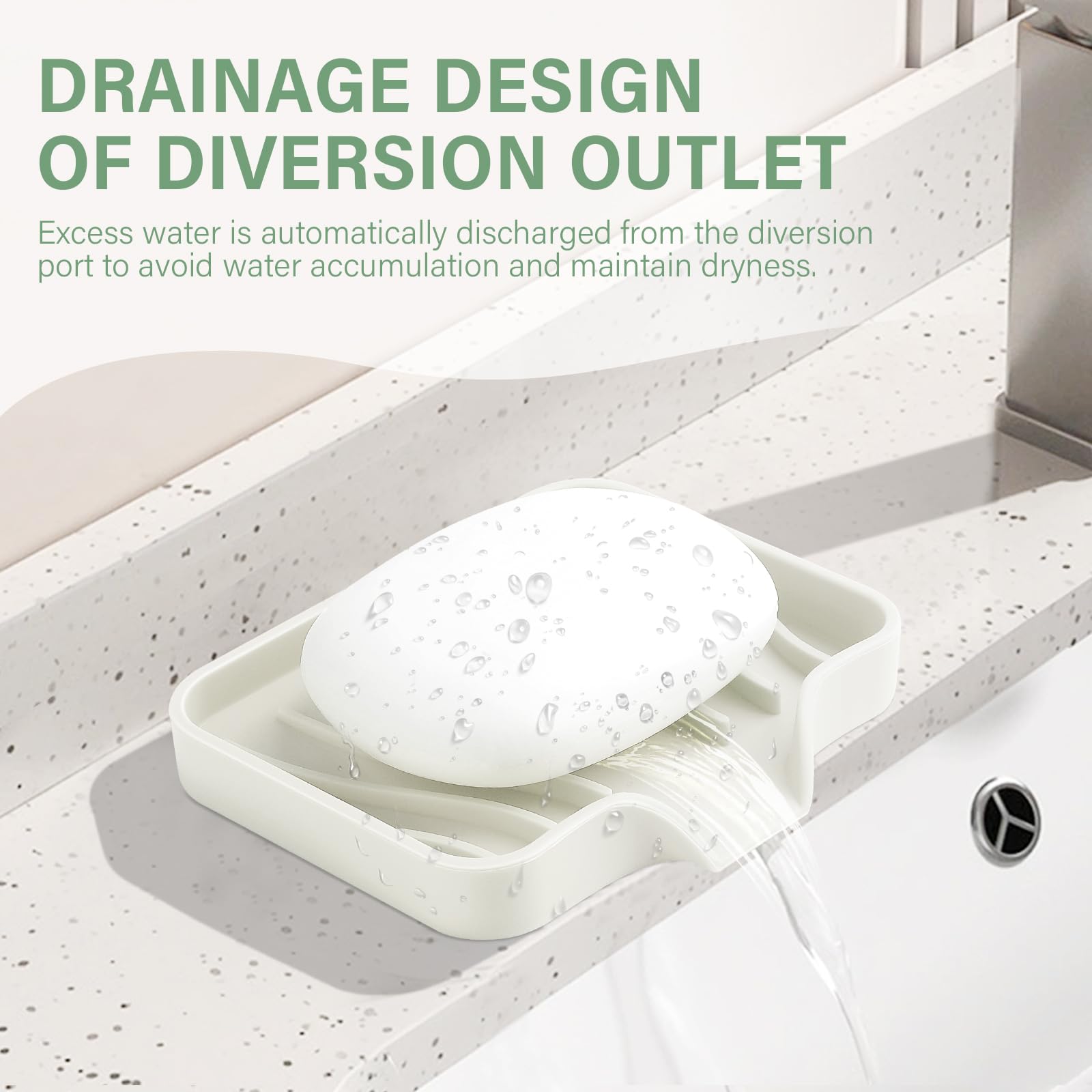 Silicone Soap Dish with Drain - Image 3
