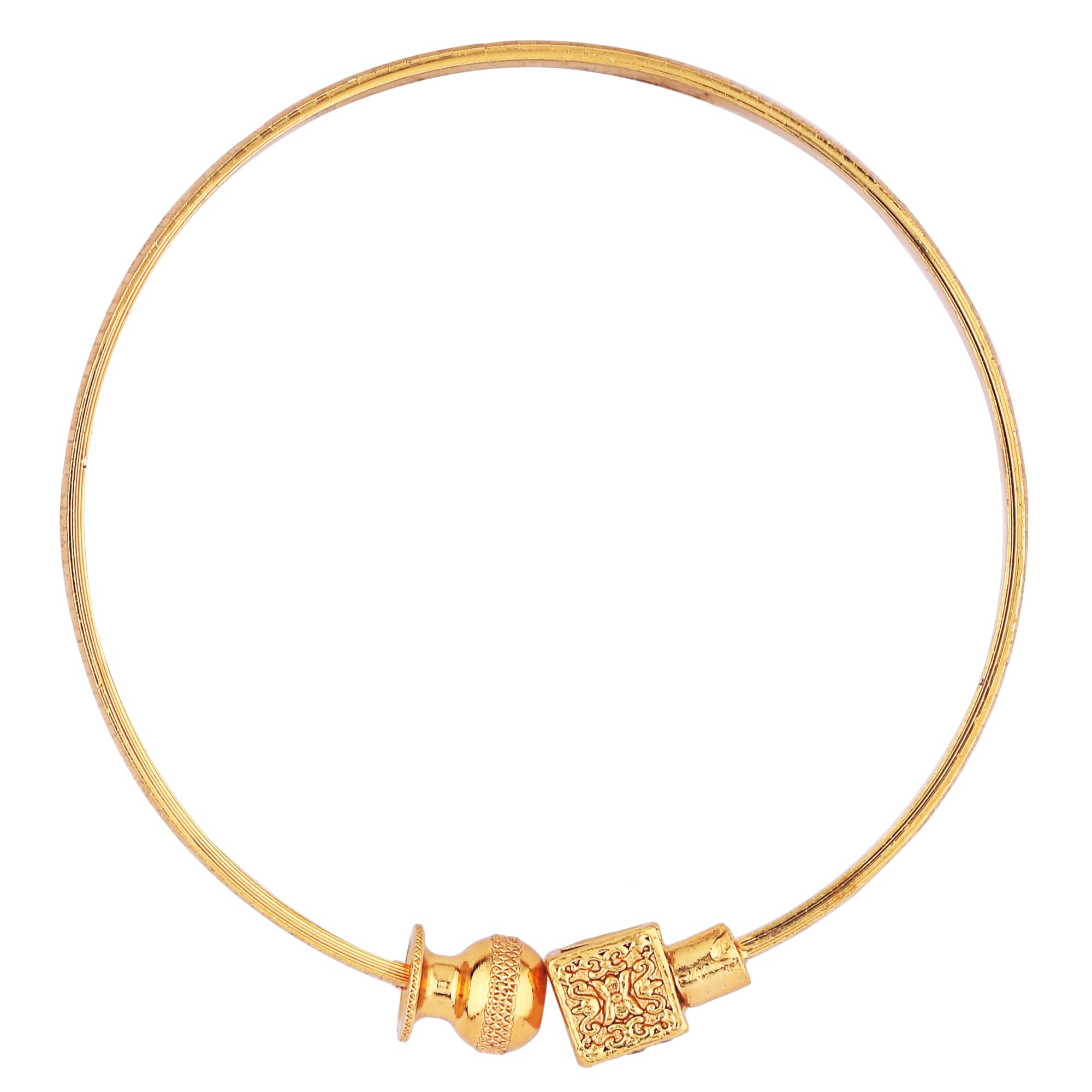 Set Of 2 Traditional 18k Plated Bracelets