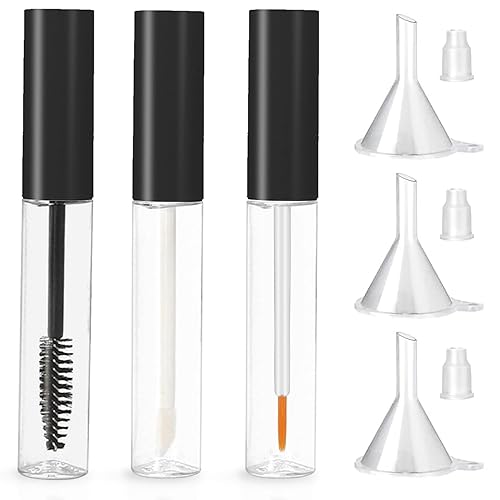 Juego de 36 tubos de rímel vacío botella de rímel y varita vacía, tubo de rímel vacío de 0.3 fl oz y varita ámbar, tubo delineador de ojos y tubos