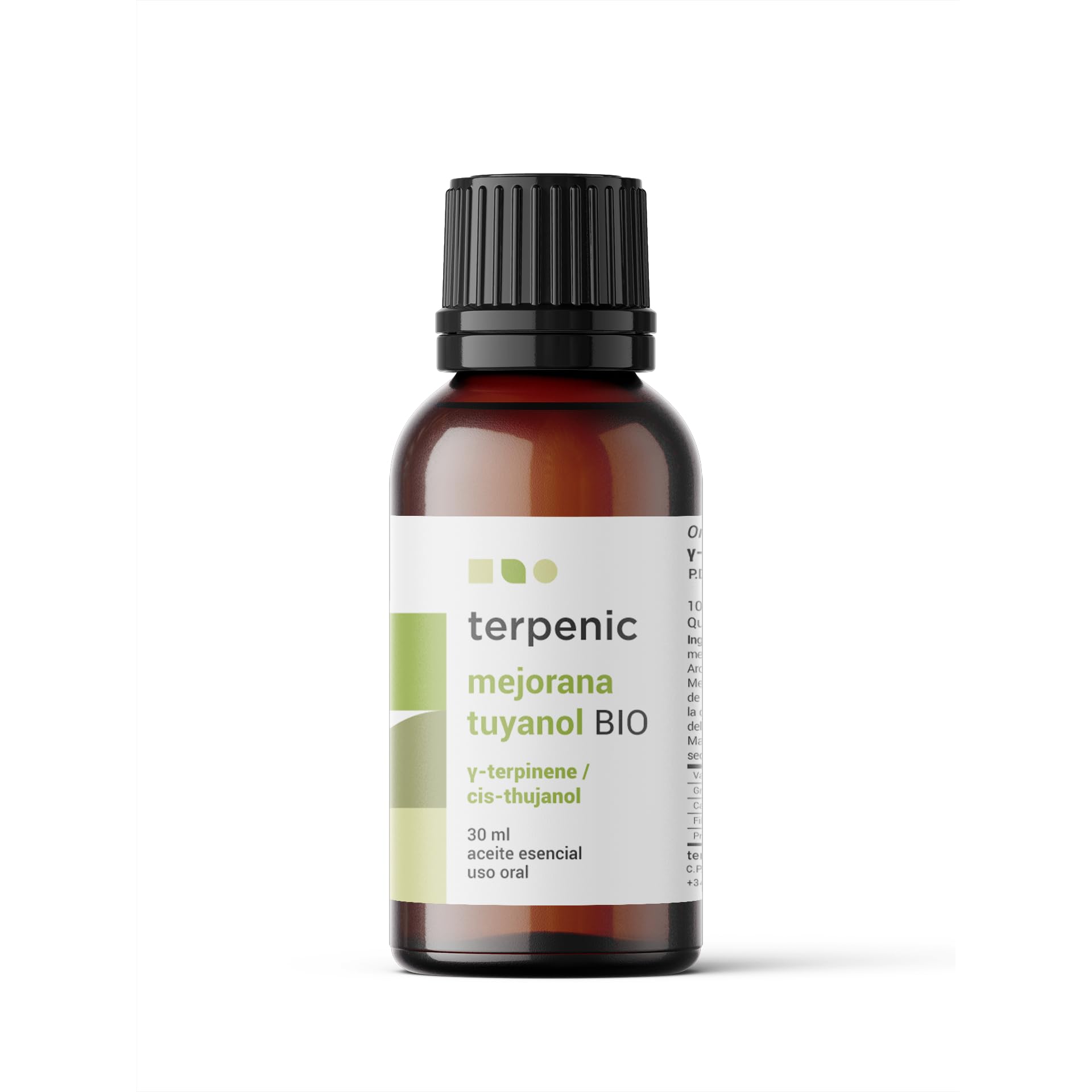 TERPENIC – Aceite Esencial de Mejorana Tuyanol (Origanum majorana) - BIO – 30 ml – Uso Oral – Equilibrio prolongado y uso habitual
