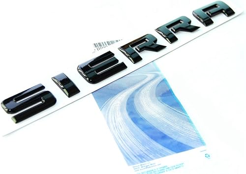 Miniatura 2 de 1 placa de identificación de la letra de la aleación de la sierra del OEM negro brillante para GM 2500Hd 3500Hd Sierra