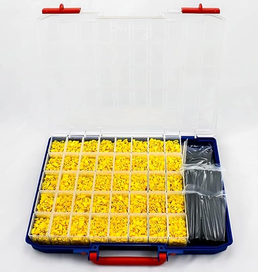 Cablecraft KType Large Black on Yellow TieOn Cable Marker Kit For