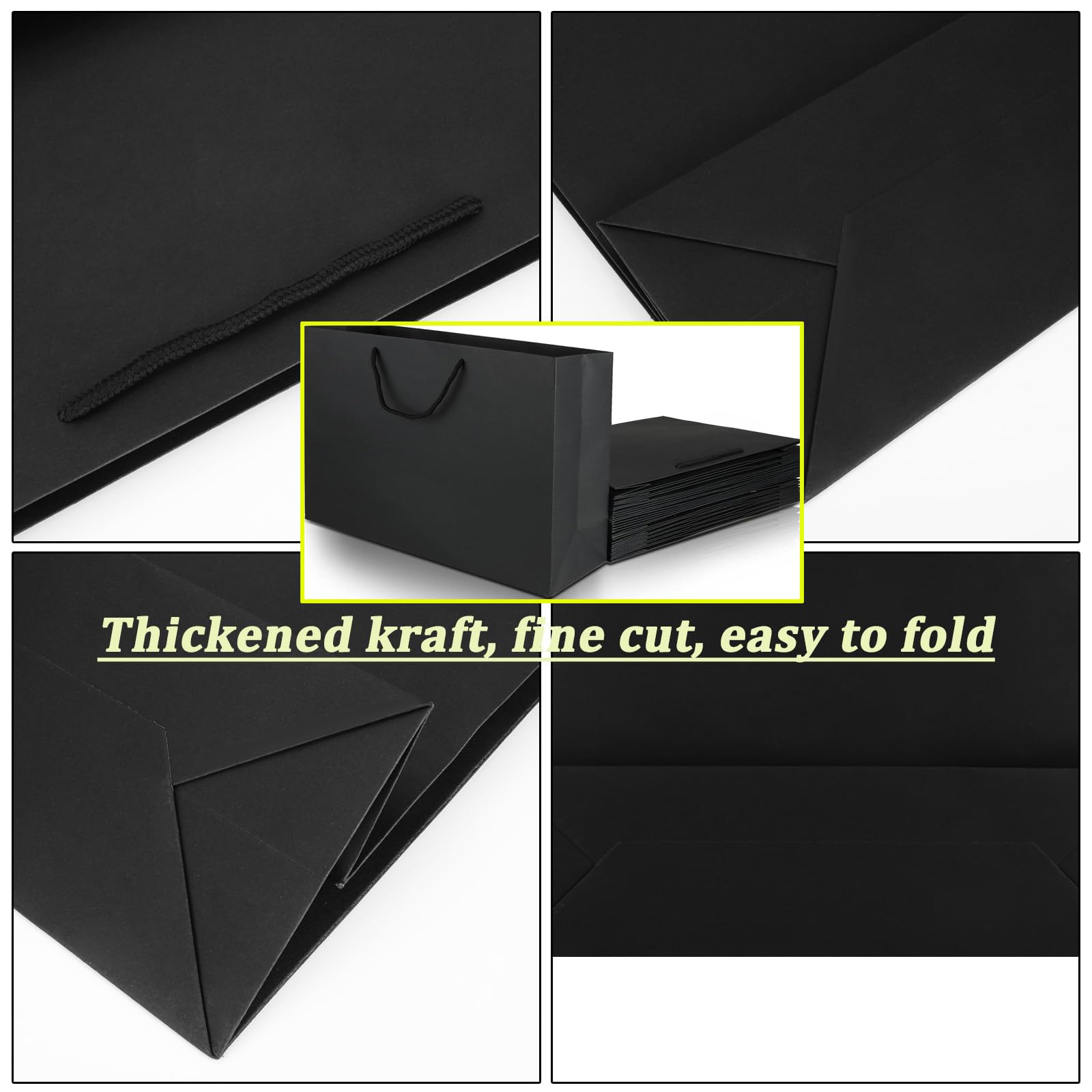 Acina Black Gift Bags Medium Large: 8pcs Gift Bags With Handle Bulk 12 - View #8