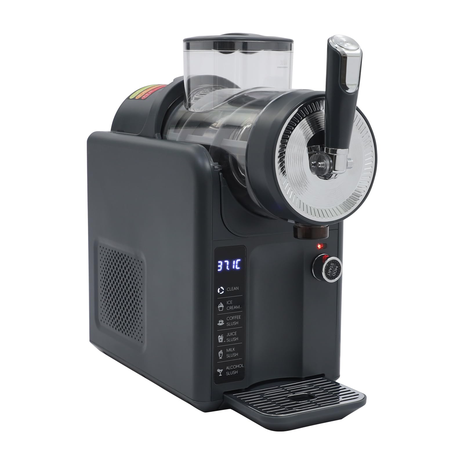 Macchina per bevande congelata per gelato, frullatore, macchina per il caffè, macchina per il gelato, attrezzatura da cucina, display a LED per ristoranti, caffetterie, bar, casa (grigio)