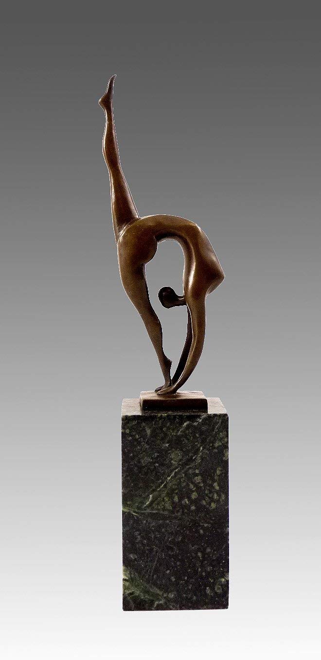 Modern Art Skulptur - Bronzeskulptur - Turnerin - signiert von Milo - Kunst - Dekoration - Contemporary Art - Akt Frau - Sexy-Brown