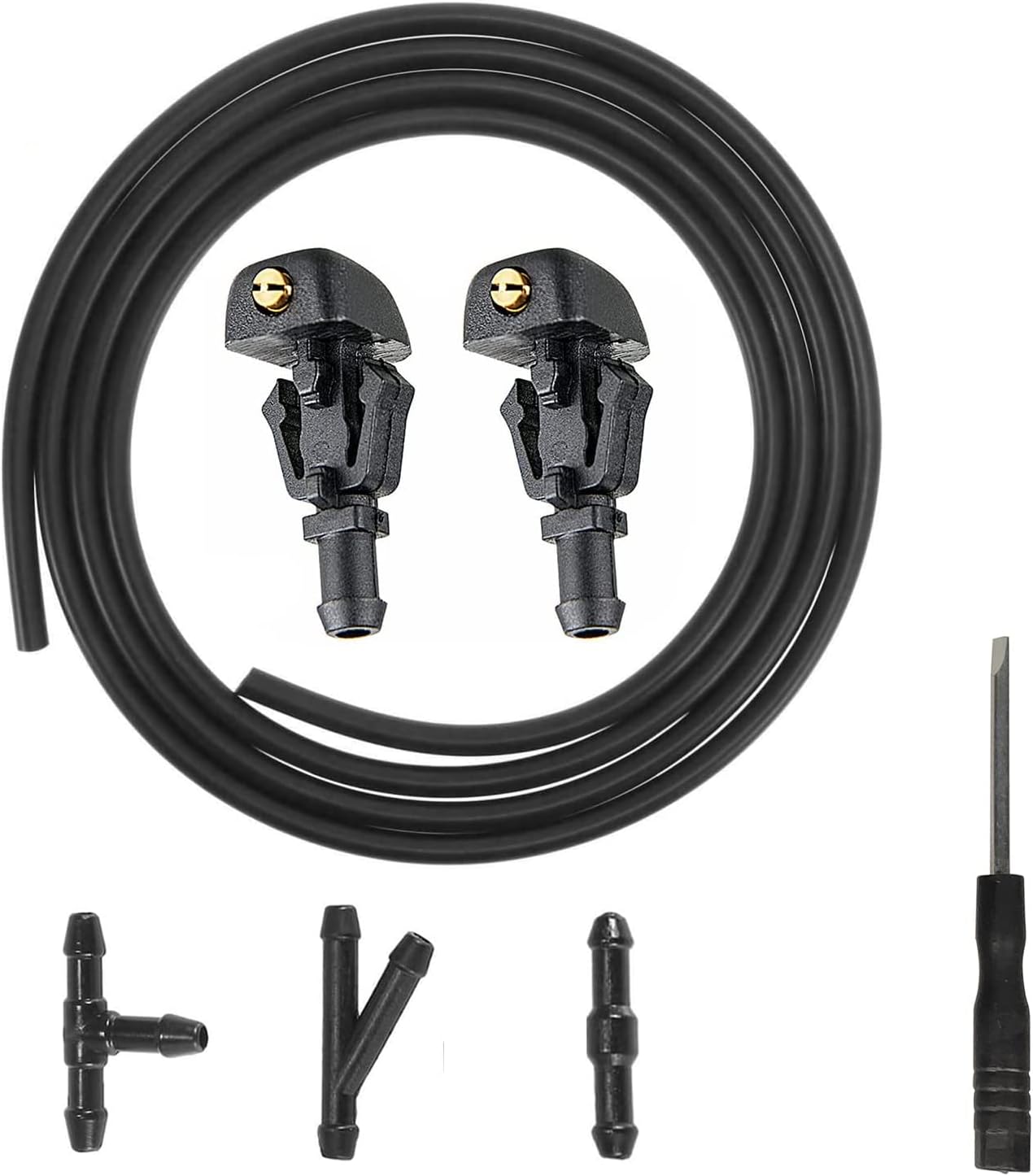 Windshield Washer Nozzle Jet Hose Kit for 20112016 Ford