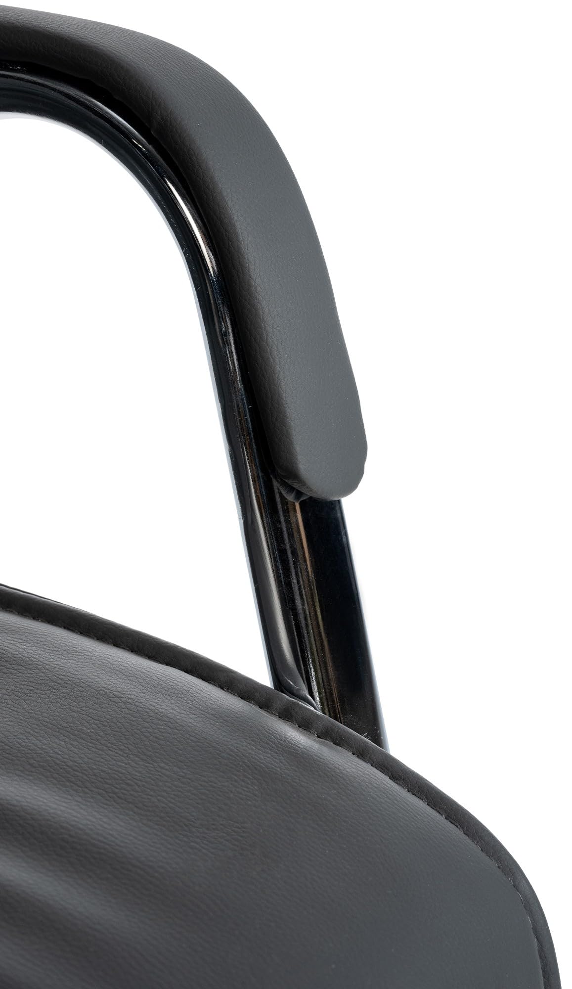 CLP Sedia Cantilever con Braccioli Sievert I Poltrona da Ufficio in Similpelle con Schienale I Sedia Ospiti in Metallo Cromato, Colore:Grigio