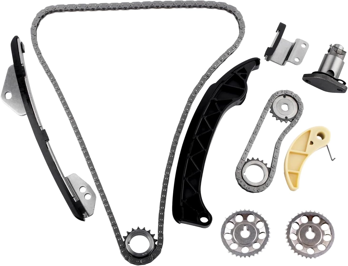 AUCERAMIC Timing Chain Kit for Toyota Corolla 2009-2015, Prius 2011-2015, Matrix 2009-2014, Pontiac Vibe 2009-2010, Scion XD 2008-2014 - [1.8L L4 DOHC]