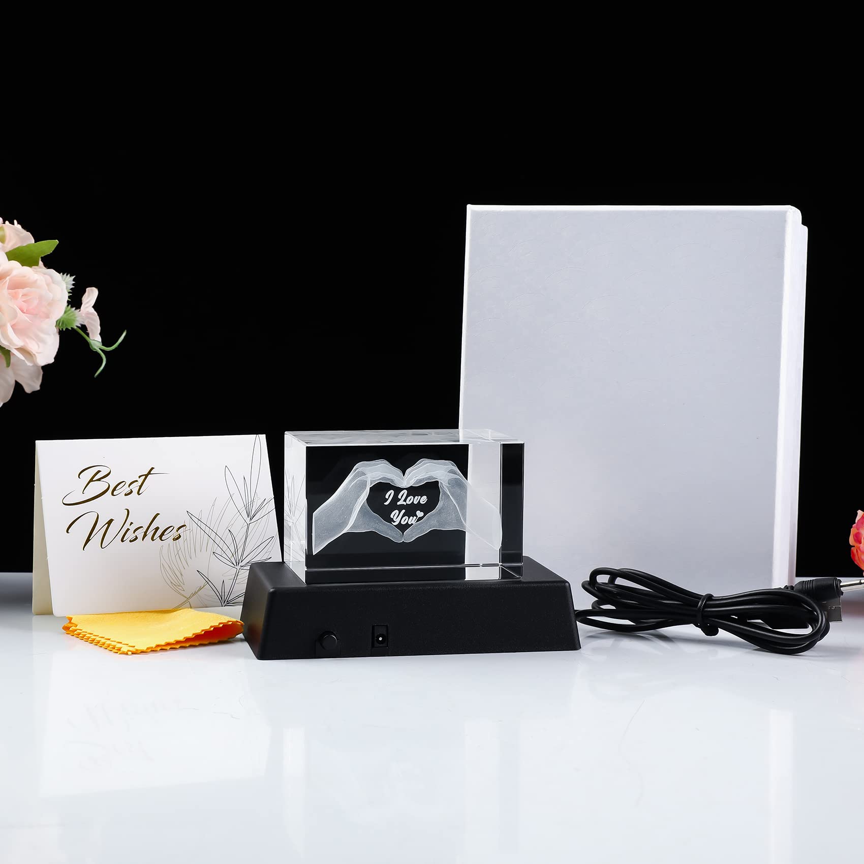 Amazon.co.jp: Ornalrist 3Dクリスタルハンドサイン I Love You ギフト