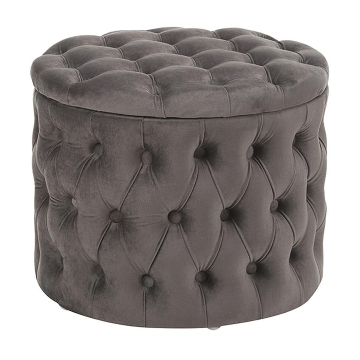 Table basse ronde gain de place avec repose-pieds à rangement intégré