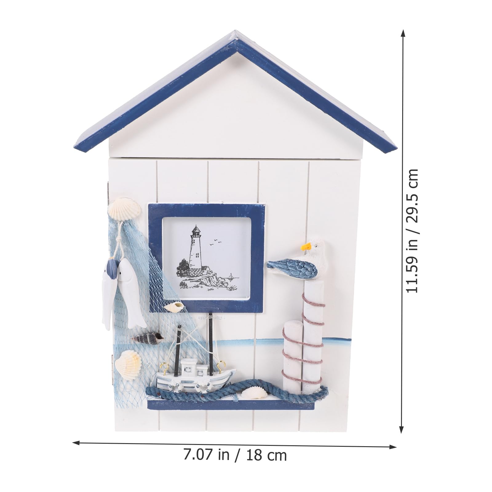 Buy Wooden Key Box Wall Mount Rustic Decorative Key Cabinet Mediterranean Style Key Holder Box Farmhouse Wall Decor Indoor Outdoor At Affordable Prices - Free Shipping, Real Reviews With Photos - View #2