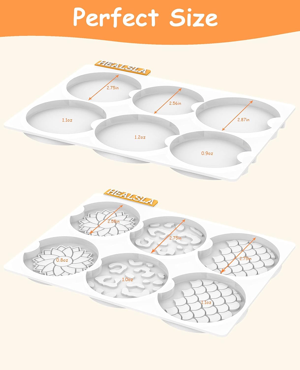 HEALSLA Car Coaster Resin Molds,2 Pack Car Coaster Silicone Molds for Epoxy Resin,Silicone Coaster Molds for Resin Casting, DIY Homemade Car Cup Holder Coasters Molds for Resin