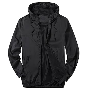 メンズウェア T042420006 COMBINATION HOODED JACKET M Finelylove Mens Lightweight Jacket with Hood Solid Zip Up