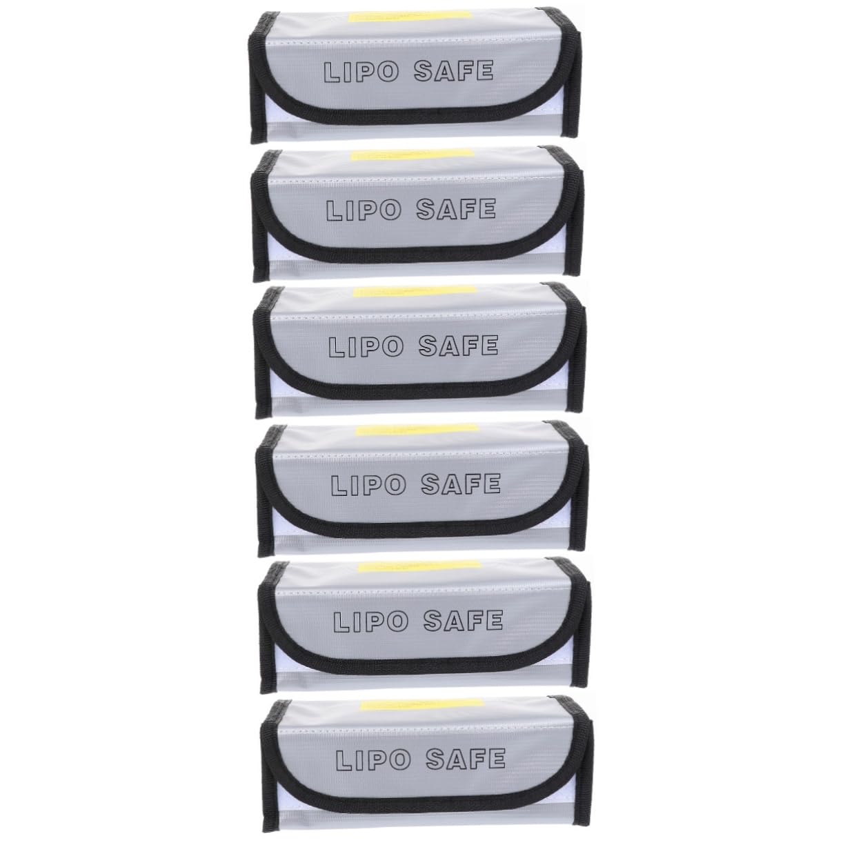 NUOBESTY 3 Set Borsa Antideflagrante Per Batteria Magazzinaggio Porta Della Batteria Cellula Borsa Batteria Ignifuga Sicurezza Silver Tessuto in Fibra Di 2 Pezzi*3