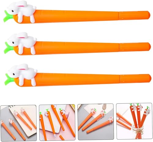 Miniatura 6 de EXCEART 24 bolígrafos de gel de zanahoria recargables de tinta de gel de 0.020 in, bolígrafos de relleno de calcetín de Navidad, bolígrafos de gel