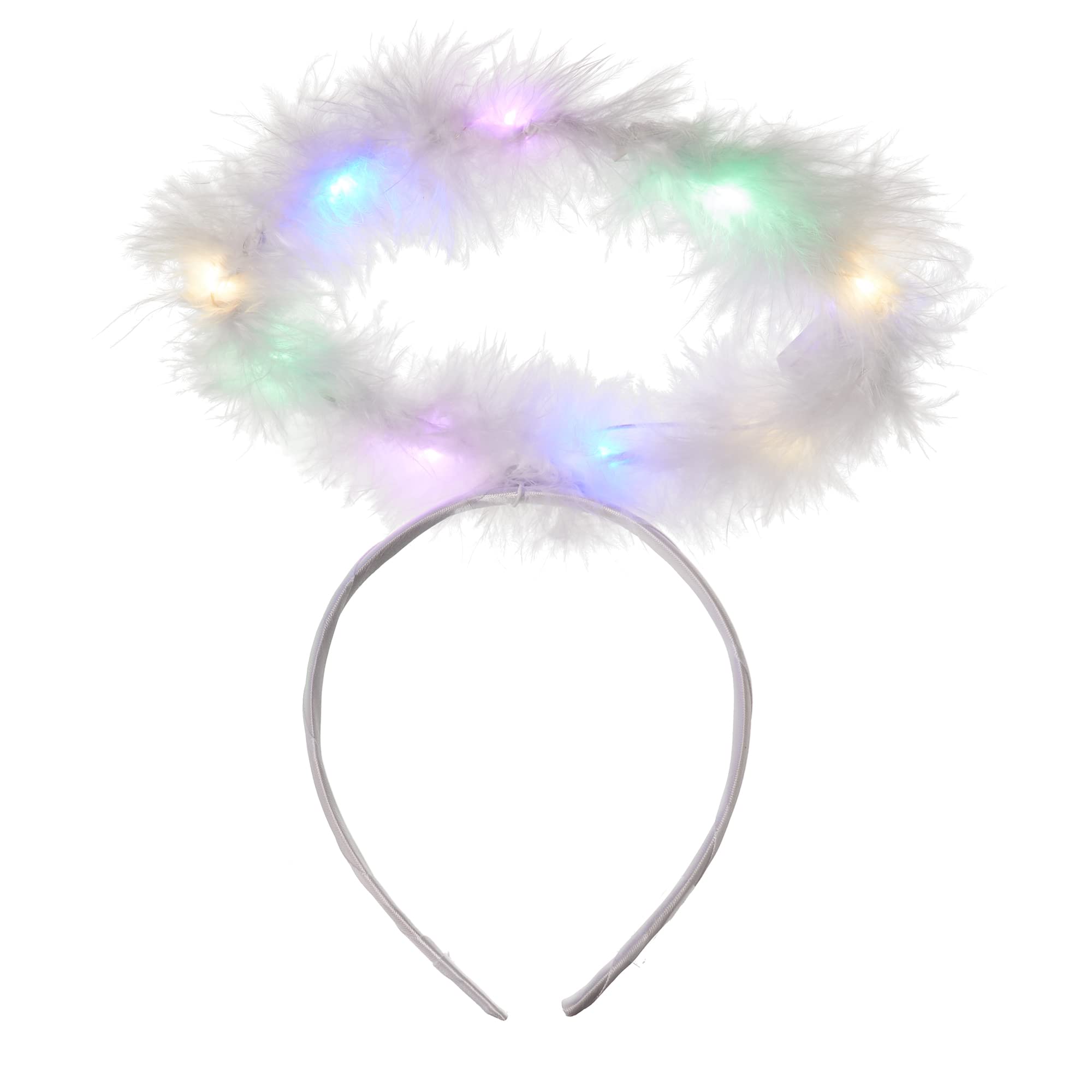 Green SkyLight Up Angel Halo Headband, Halloween Costume Accessory Hat, Headbands